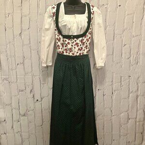 KRÜGER Dirndl |  Roses with Green Apron & Blouse